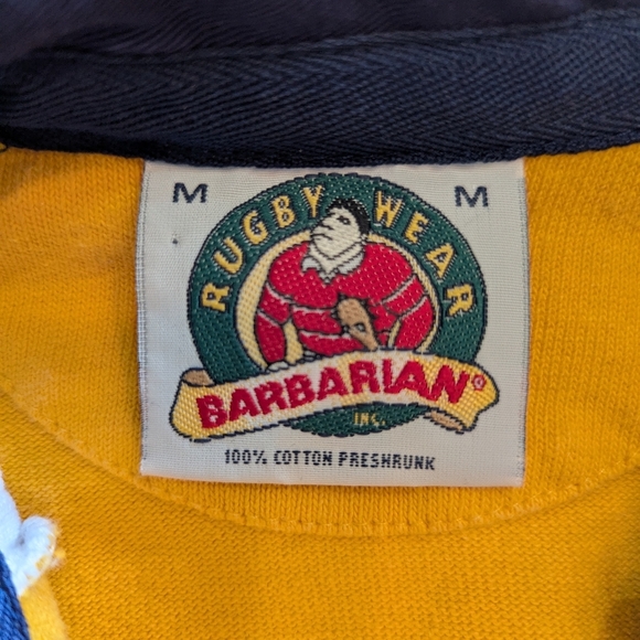 Barbarian Rugby Wear Shirt Short Sleeve Medium 100% Cotton - Picture 4 of 4